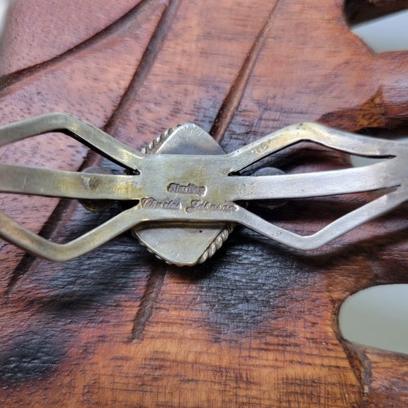 Charles Johnson Sterling Silver Gaspeite Bracelet - Picture 2 of 7